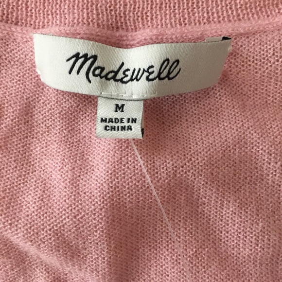 Madewell Southstar wool blend pink sweater M NWT - Picture 2 of 7